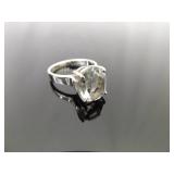.925 Sterling Silver Marquis Cut Zirconia Ring Size 7.875