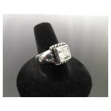 .925 Sterling Silver Silpada Zirconia Solitaire Ring Size 9