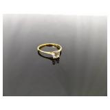 .925 Sterling Silver Zirconia Solitaire Ring Size 6