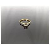 .925 Sterling Silver Zirconia Solitaire Ring Size 6