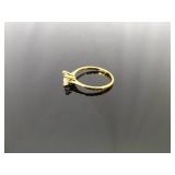 .925 Sterling Silver Zirconia Solitaire Ring Size 6