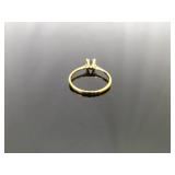 .925 Sterling Silver Zirconia Solitaire Ring Size 6