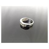 .925 Sterling Silver Zirconia Band Ring Size 7