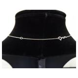 .925 Sterling Silver Art Nouveau Enamel Kitty Cat Pendant Necklace