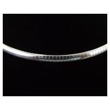 .925 Sterling Silver Flexible 17" Omega Necklace
