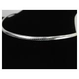 .925 Sterling Silver Flexible 17" Omega Necklace