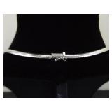 .925 Sterling Silver Flexible 17" Omega Necklace