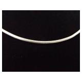 .925 Sterling Silver 18.25" Thicker Round Cable Snake Chain Necklace