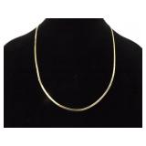 .925 Sterling Silver Vermeil 24" Herringbone Necklace