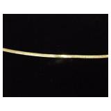 .925 Sterling Silver Vermeil 24" Herringbone Necklace