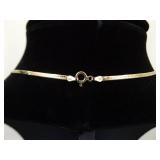 .925 Sterling Silver Vermeil 24" Herringbone Necklace