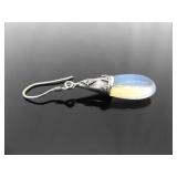 .925 Sterling Silver Opalite Dangle Hook Earrings