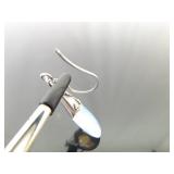 .925 Sterling Silver Opalite Dangle Hook Earrings