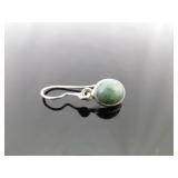.925 Sterling Silver Aventurine Dangle Hook Earrings