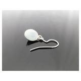 .925 Sterling Silver Aventurine Dangle Hook Earrings