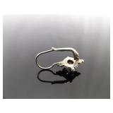 .925 Sterling Silver Amethyst Hinged Hook Earrings