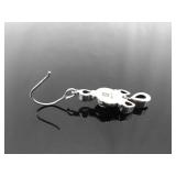 .925 Sterling Silver Moonstone Cabochon Amethyst and Peridot Dangle Hook Earrings