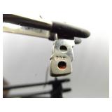 .925 Sterling Silver Garnet and Peridot Dangle Hook Earrings