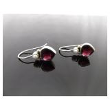 .925 Sterling Silver Silpada Pearl Accented Hook Earrings