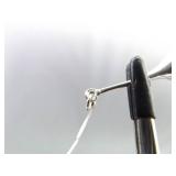 .925 Sterling Silver Amber Ball Dangle Hook Earrings