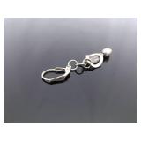 .925 Sterling Silver Pearl and Moonstone Dangle Hook Earrings