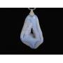 .925 Sterling Silver Blue Lace Agate Pendant Necklace