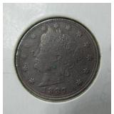 1887 Liberty Victory Nickel