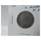 5 Collectible 1893 - 1908 Nickels