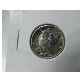 1942 D FSB Tone - Mercury Dime