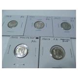 5 Mercury Dimes