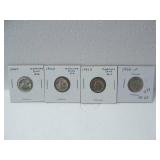4 Mercury Dimes