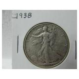 1938 Walking Liberty Half Dollar