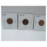 3 Lincoln Pennies