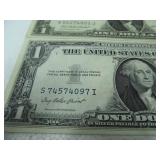 3  One Dollar Silver Certificates