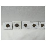 5 Lincoln Pennies