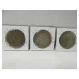 3 Mexico Silver Pesos