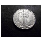 1945 D Walking Liberty Half Dollar From A BU Roll