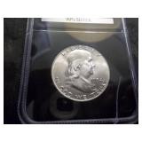 1954 Franklin Half Dollar Holdered UNC Full Bell Lines