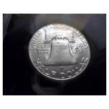 1956 Franklin Half Dollar Holdered UNC Full Bell LInes
