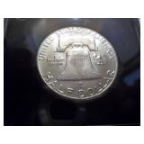 1959 Franklin Half Dollar Holdered UNC Full Bell Lines