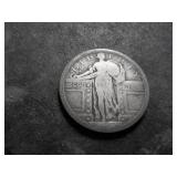1917 Type One Standing Liberty Quarter No Stars On Reverse