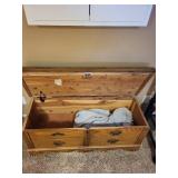 Lane Cedar-Lined Storage Chest with Upholstered Top, 45x17x18 Inches