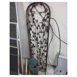 Decorative Metal Garden Trellis with Leaf Motif