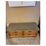Lane Cedar-Lined Storage Chest with Upholstered Top, 45x17x18 Inches