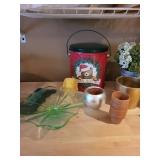 Home Decor Collection with Planters, Candles, Trays, and Decorative Items