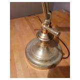 Vintage Adjustable Brass Table Lamp with UL Tag