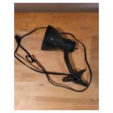 Black Clip-On Desk Lamp with Adjustable Gooseneck