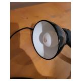 Black Clip-On Desk Lamp with Adjustable Gooseneck