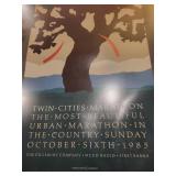 Framed Twin Cities Marathon 1985 Poster by Charles Spencer Anderson