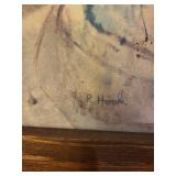 Framed R. Hook Portrait of Jesus Print with Rustic Wood Frame